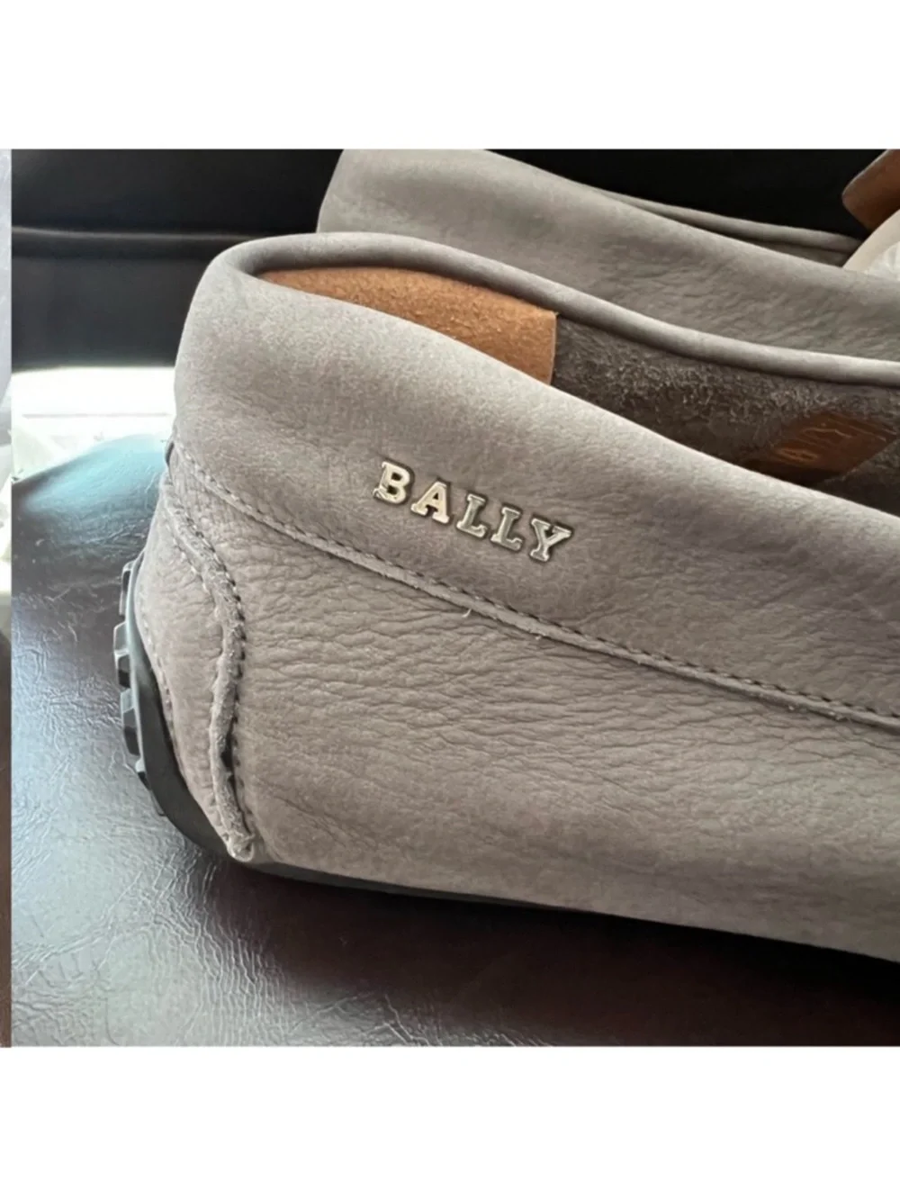 New! BALLY Logo Pearce Suede Leather Moccasin Driving Loafers